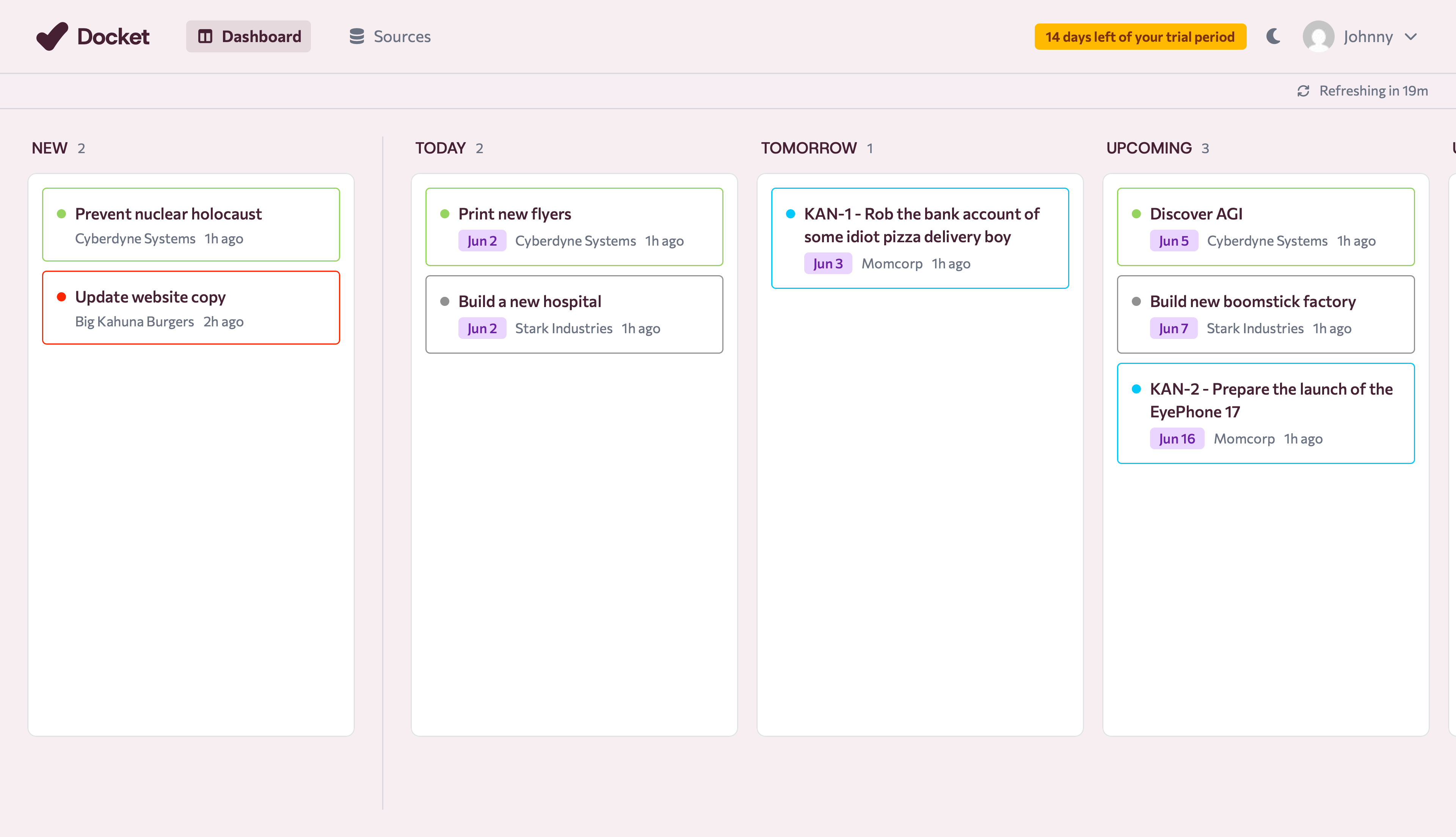 Dashboard preview